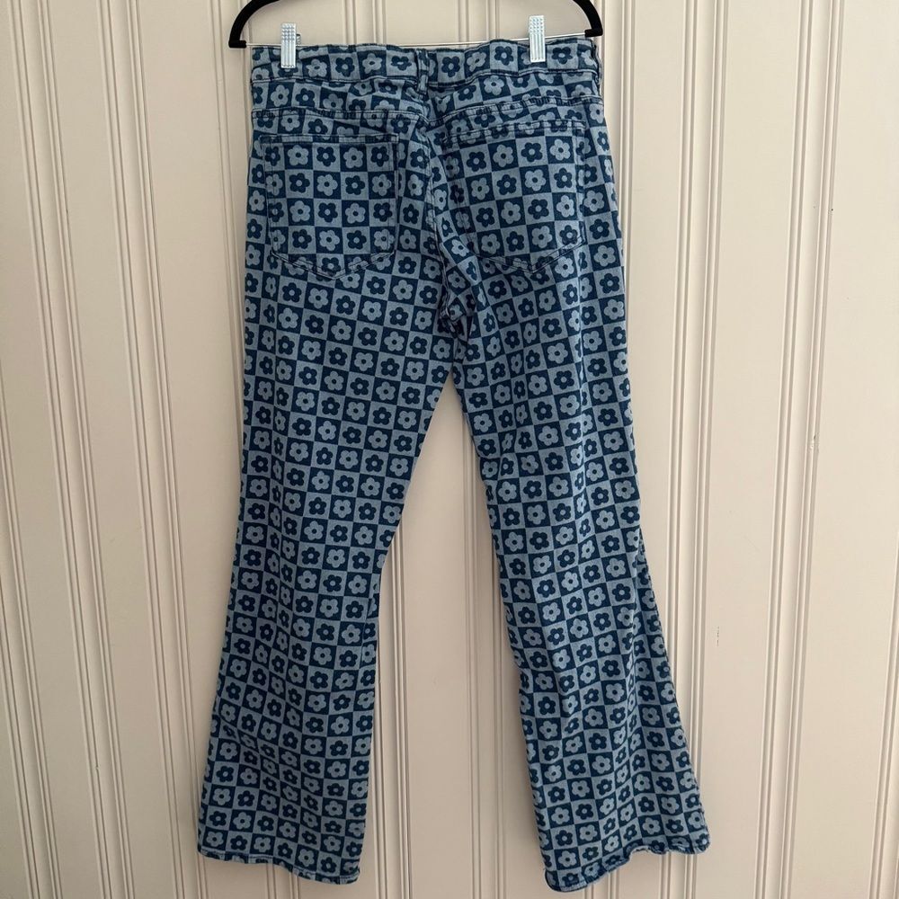 70’s Inspired Floral Flare Jeans - Picture 3 of 3
